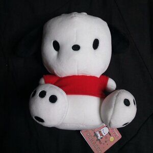 NWT Sanrio Pochacco Basic Plush Toy Red Shirt 7.3"